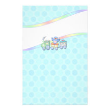 Bluebird Train Personalized Stationery