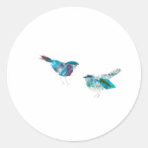 bluebirdsimages round sticker
