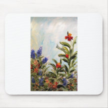 Bluebonnets and Canna Lilies Mouse Pad