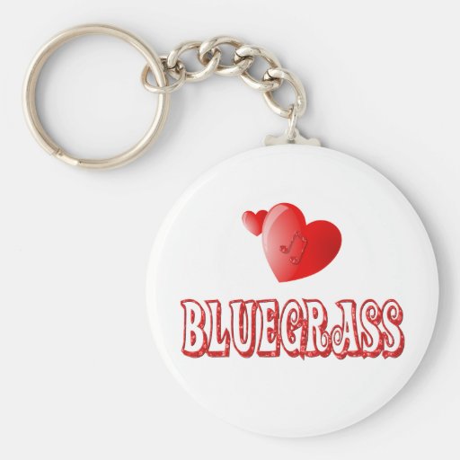 Bluegrass Hearts Keychain