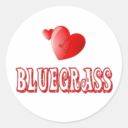 Bluegrass Hearts Sticker