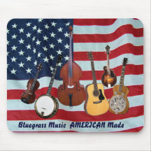 BLUEGRASS MUSIC  AMERICAN MADE-MOUSEPAD