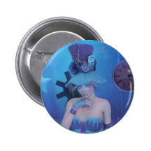 BlueHatHair.jpg Pinback Buttons
