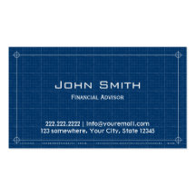 Blueprint Financial Advisor Business Card