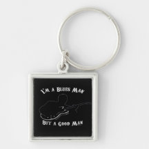 Blues Man, Good Man Square Keyring Key Chain