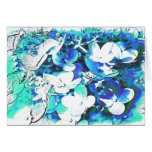 Blümchen in Blau Karte