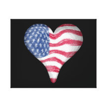 Blur Painting USA Flag Canvas Print