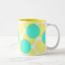 Blurred, Yellow and Aqua Circles - 11oz. Mug!
