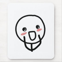 Blushing Comic Face Mouse Mats