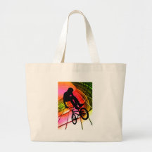 BMX in Lines & Circles Tote Bag