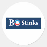 BO Stinks - Barack Obama Round Stickers