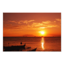 boat and sunset photo art