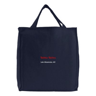 Boat Tote - Personalise with boat name Embroidered Tote Bag