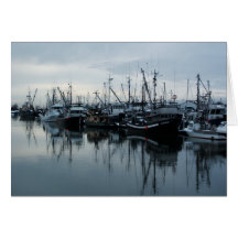 Boats Resting Folding Card