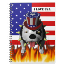 Bobo Show's his patriotism Spiral Notebooks