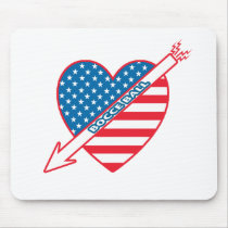 Bocce Ball Patriot Heart mousepads