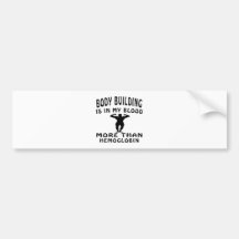 Body building designs bumper stickers