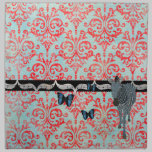 Boho Blue Butterflies &  Zebra Damask American MoJ napkins