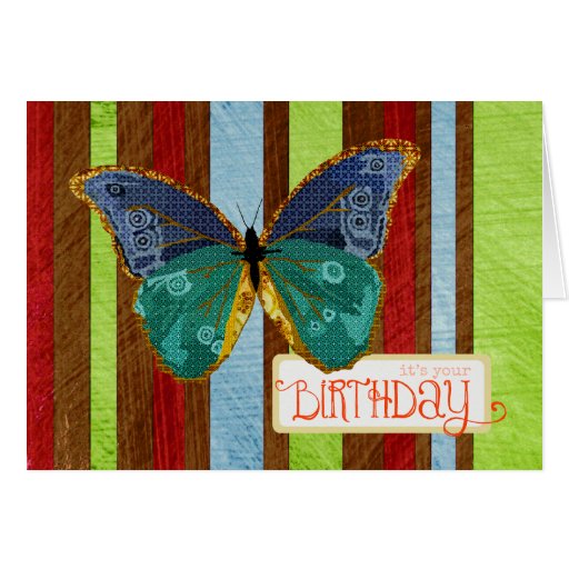 Boho Butterfly Birthday Card
