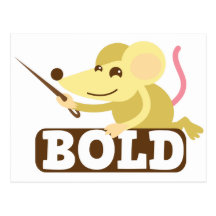 Bold little mouse post card