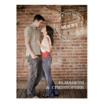 Bold Mod Vertical Photo Save the Date Postcard