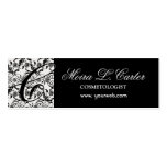 Bold Monogram and Damask Lace Business Cards