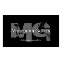 Bold Monogram Customisable Business Card