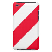 Bold Red Stripes Barely There iPod Cover