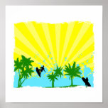bold surfer design print