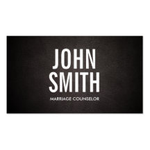 Bold Text Marriage Counseling Business Card