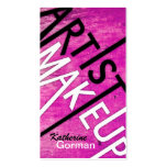 Bold Textured Makeup Artist Business Cards