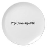 Bon appetit plate - Russian - Prijatnovo appetita