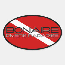 Bonaire Diver's Paradise Oval Sticker