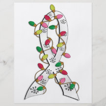 Bone Cancer Christmas Lights Ribbon Full Color Flyer