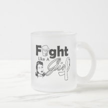 Bone Cancer Fight Like A Girl - Retro Girl Mug