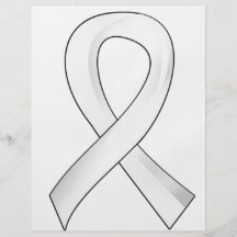 Bone Cancer White Ribbon 3 Flyers