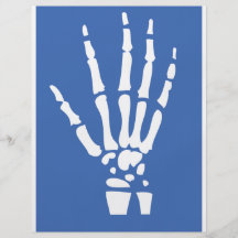 Bone Finger hand Personalized Flyer