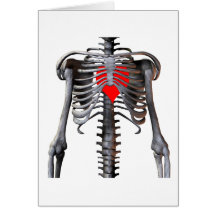 Bones with a heart card