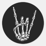 Bony Rock Hand Round Stickers