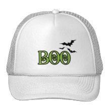 boo with bats trucker hats