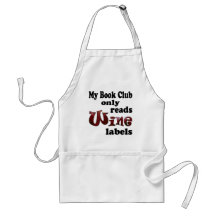 Book Club Wine Labels Apron