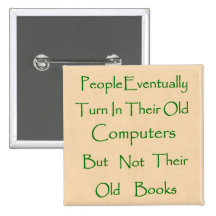 Book Collector Pinback Button