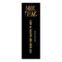 Book Freak Bookmarker Business Card Template