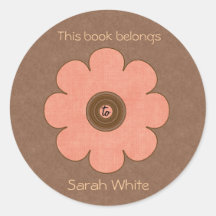 Book Plate Round Stickers