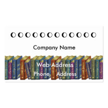 Book store Punch card Business Card