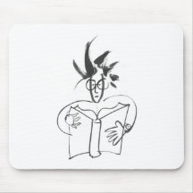 book worm mousepad