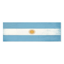 Bookmark with Distressed Flag from Argentina Business Card