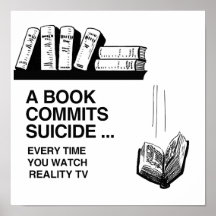 BOOKS COMMIT SUICIDE POSTER