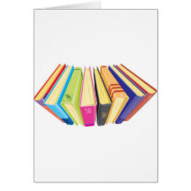 books upper view greeting card