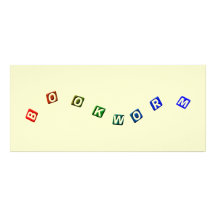 Bookworm Bookmark Personalized Rack Card